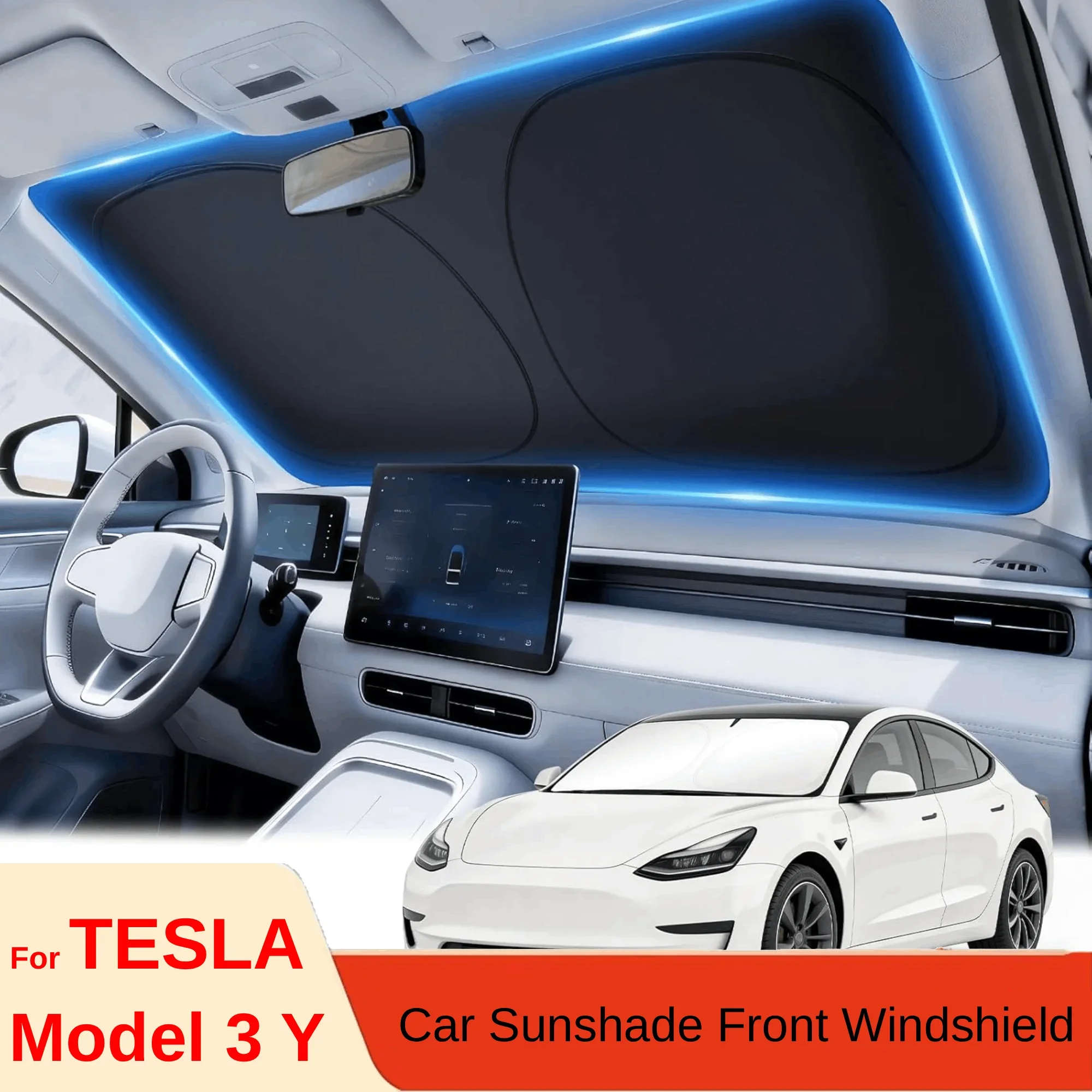 Windshield Sun Shade - For Tesla Model Y Juniper Car