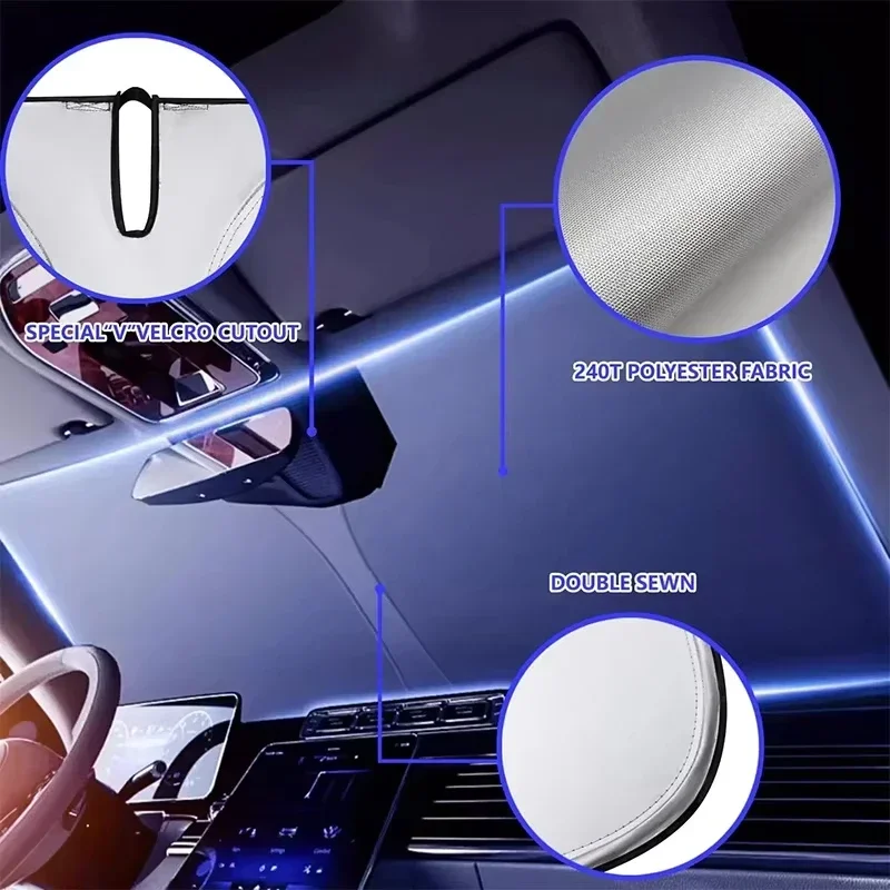 Car Windshield Sun Visor Folda - Windshield Sun Shade ulasan dan harga