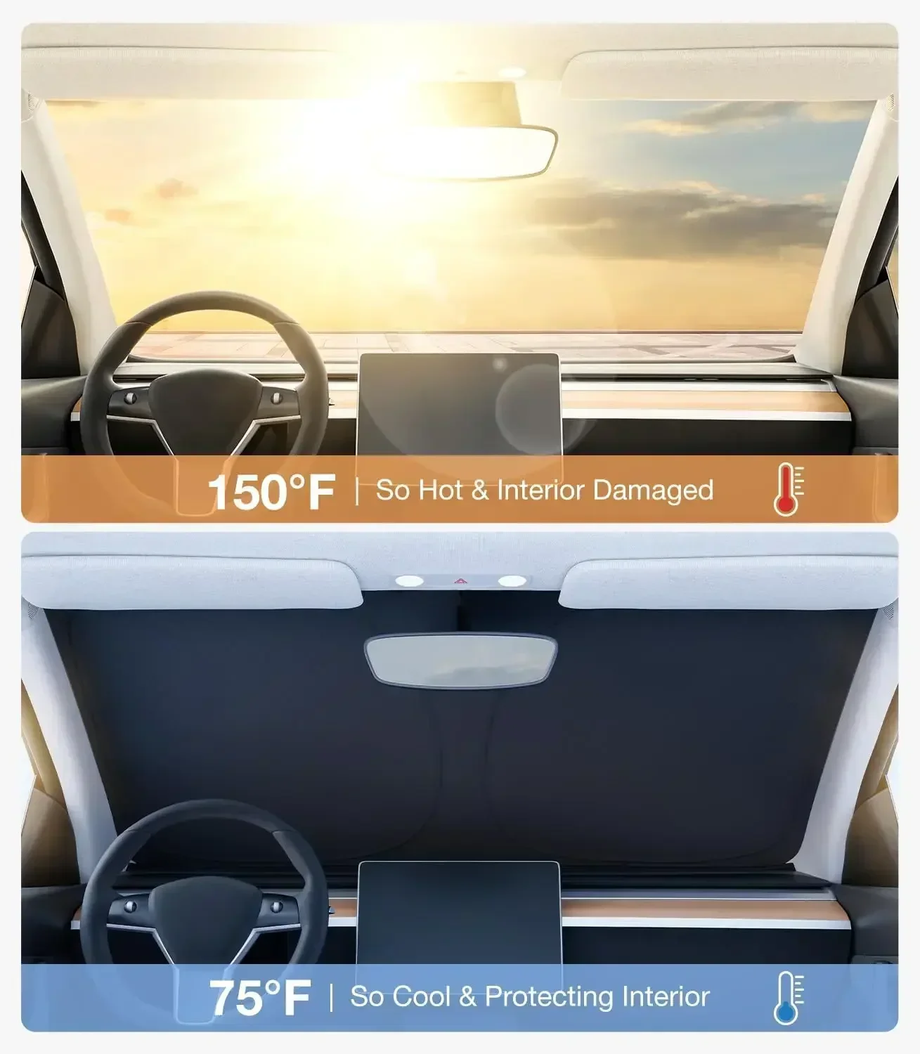 New Summer Car Front Window Su - Windshield Sun Shade ulasan dan harga