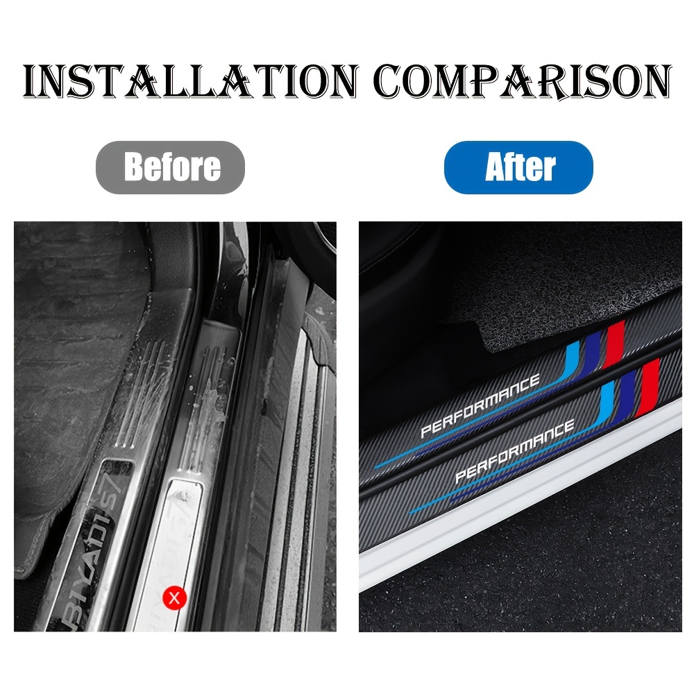 4pcs Carbon Fiber Sill Plate S - Car Accessories Quotes ulasan dan harga