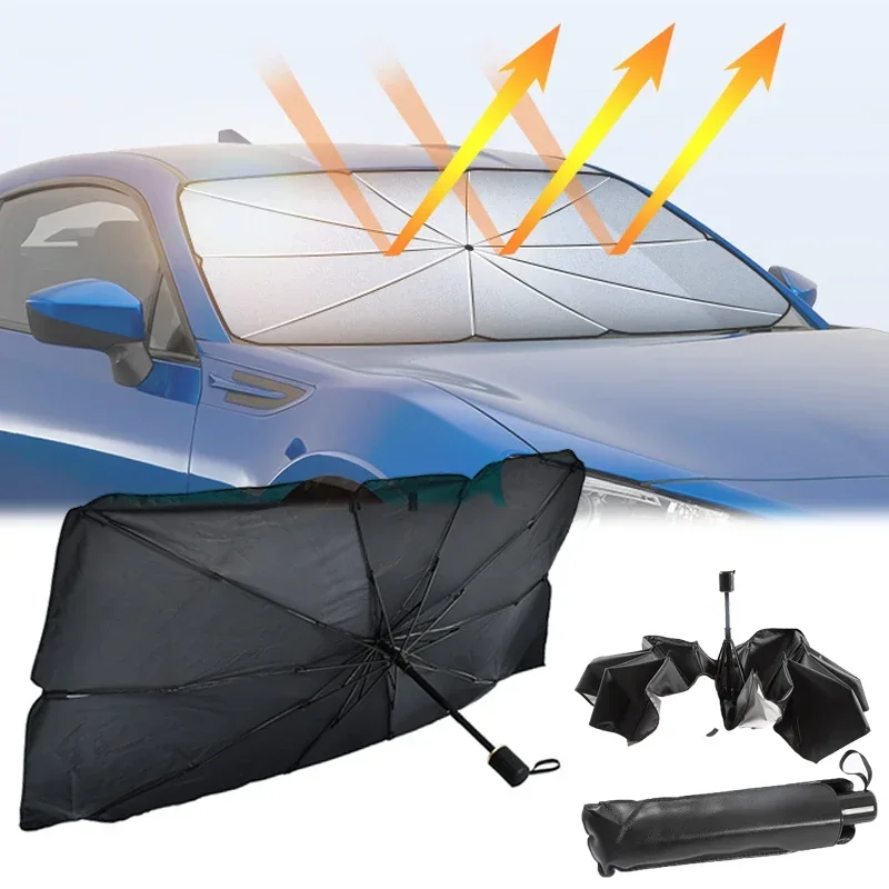 Car Windshield Sun Shade, Fold - Windshield Sun Shade ulasan dan harga