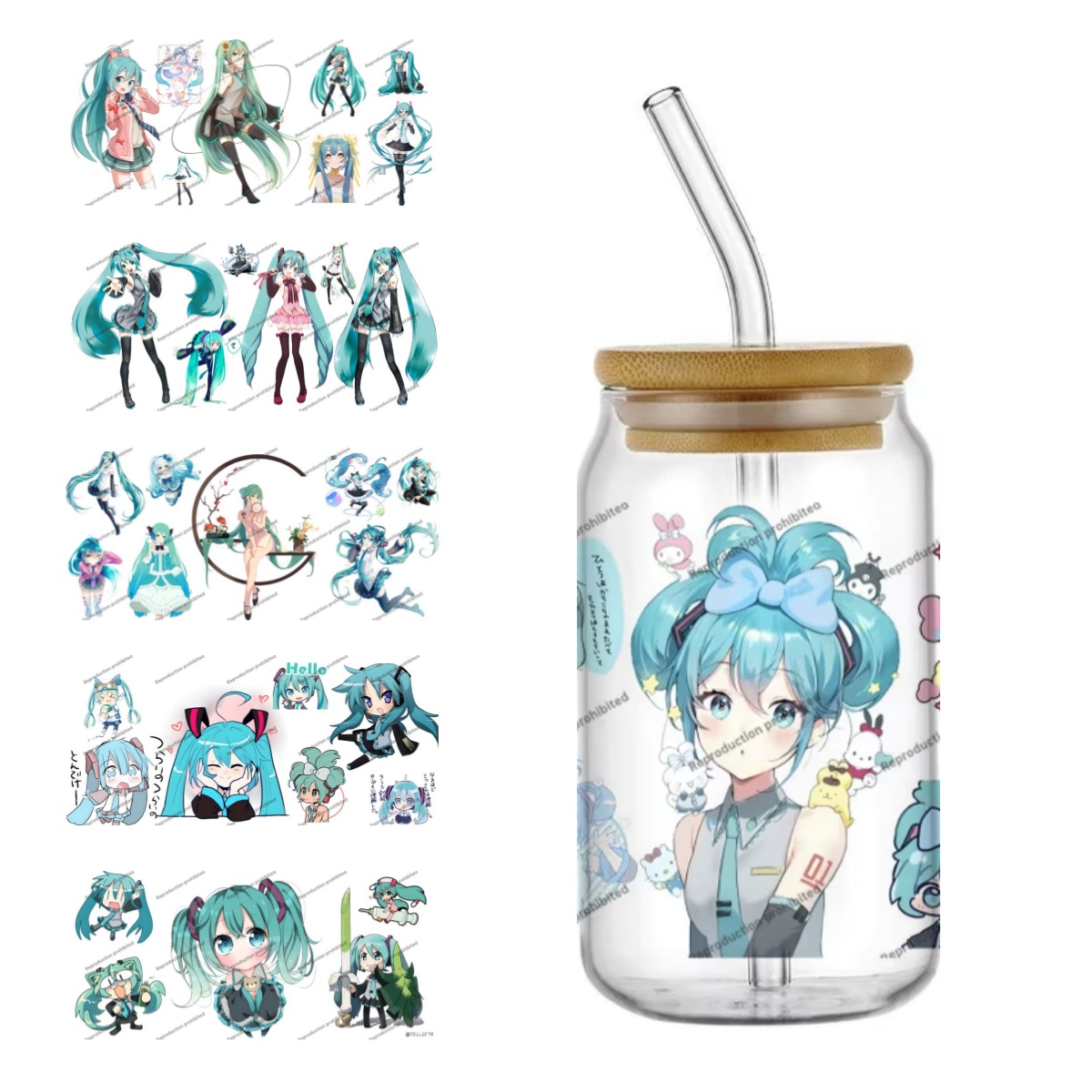 Hatsune Miku UV DTF Cup Wrap 1 - Car Accessories Quotes ulasan dan harga