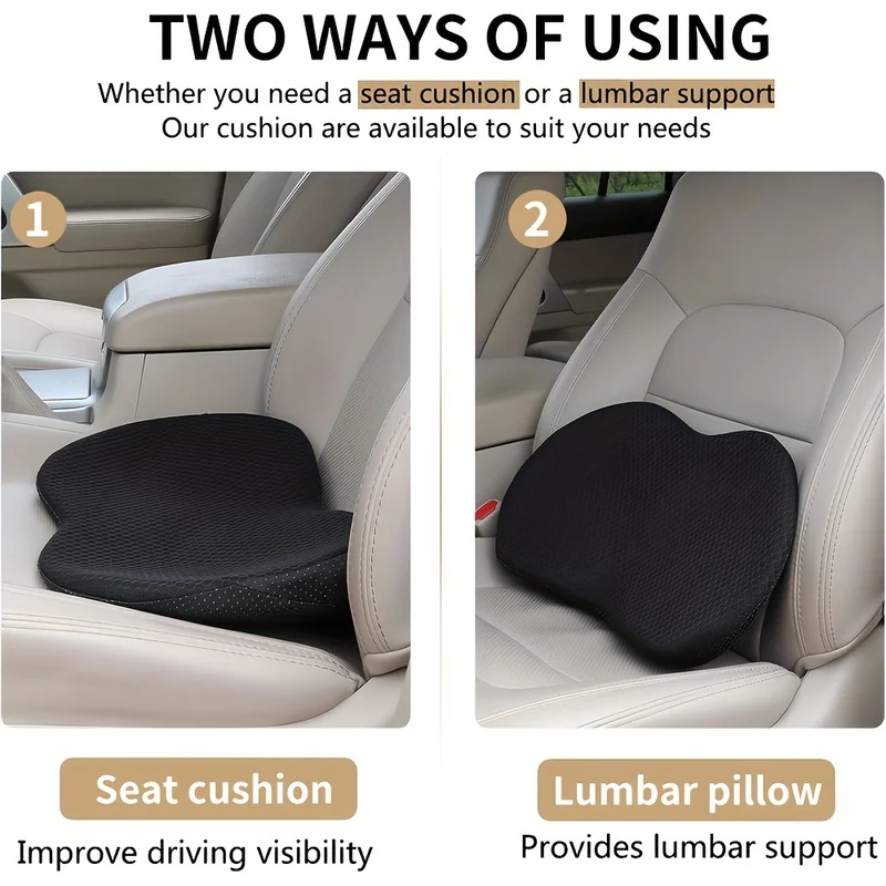 2-in-1 Memory Foam Car Seat Cu - Car Seat Cushion Memory Foam ulasan dan harga