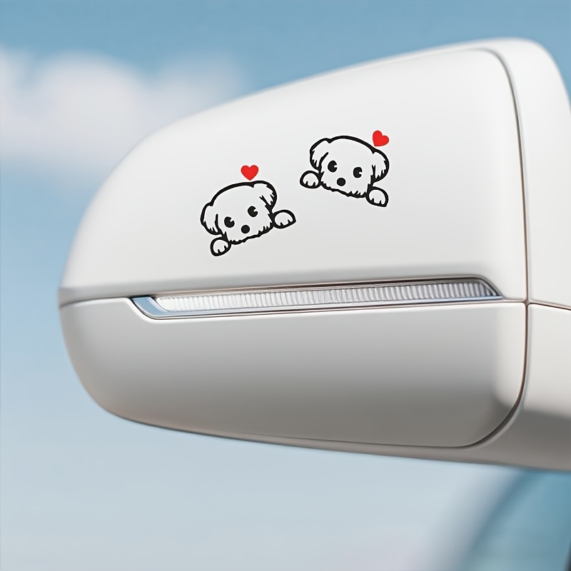 2PCS Cute Cartoon Dog Fun Viny - Car Accessories Quotes ulasan dan harga