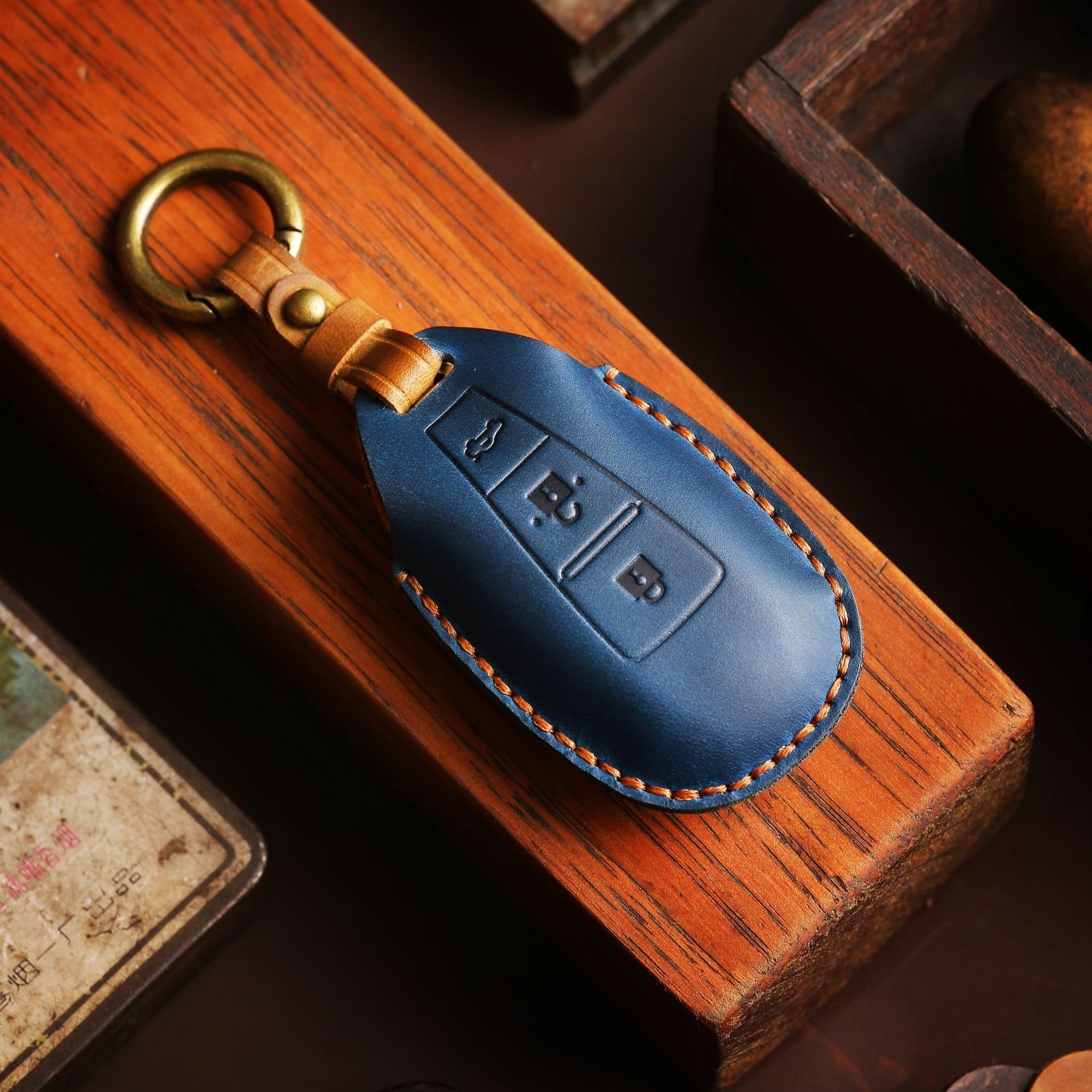 3 Bottons Leather Car Key Case - Car Accessories Ertiga ulasan dan harga