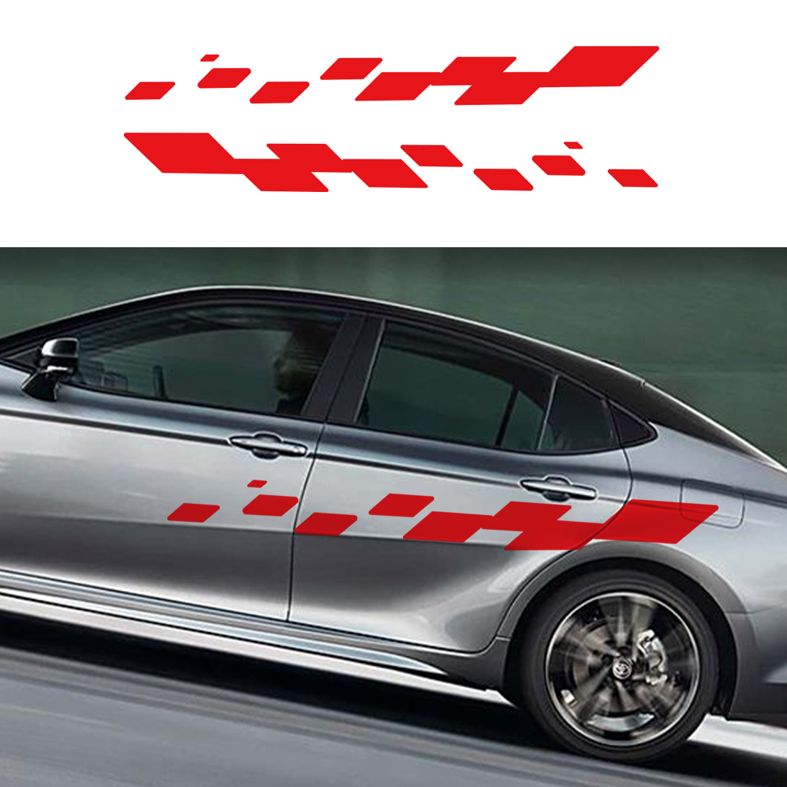2pcs Car Door Decals Racing Ch - Car Accessories Quotes ulasan dan harga